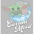thumbnail image 2 of Men's Star Wars: The Mandalorian Grogu Current Mood Graphic Tee Athletic Heather 2X Large, 2 of 5