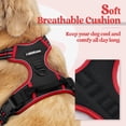 thumbnail image 2 of Arnés para perros Rabbitgoo sin tirones, ajustable, negro y rojo, XL, 2 of 7