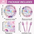 thumbnail image 2 of 96 Pcs In My Birthday Era Music Friendship Birthday Party Supplies Pink Singer Themed Disposable Tableware Set Serves 24, 2 of 7