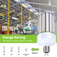 thumbnail image 3 of DELight 100W LED Corn Light Bulb 5000K Daylight White E39 Garage Factory Workshop 4 Pack, 3 of 7