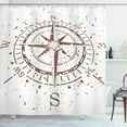 thumbnail image 1 of Ambesonne Compass Shower Curtain, Retro Paint Splashes, 69"Wx70"L, Umber, 1 of 3