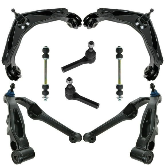 TRQ Front Control Arm Ball Joint Sway Link Tie Rod Steering Suspension Set 8pc PSA65892
