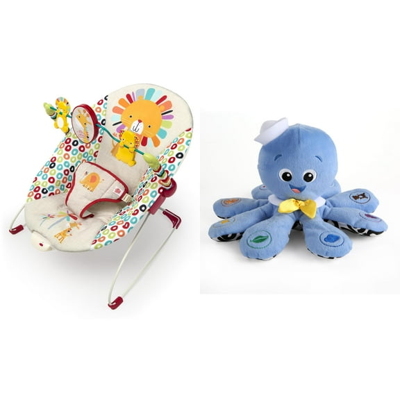 Bright Starts Playful Pinwheels Bouncer with BONUS Octoplush Toy