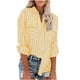 thumbnail image 1 of Camisas Para Mujer Tops Blusas Estampado A Rayas Camisa de Manga Larga de Botonadura Simple Algodón Lino Odeerbi ODB138565, 1 of 9