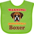 thumbnail image 3 of Inktastic Protected by a Boxer Dog Boys or Girls Baby Bib, 3 of 4