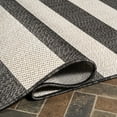 thumbnail image 5 of JONATHAN Y SANTA MONICA 4 x 6 Area Rug, Negril Two-Tone Wide Stripe - Black/Beige, SMB203B-4, 5 of 9