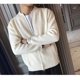 thumbnail image 1 of Suéter de otoño e invierno, abrigo, cárdigan de punto de color sólido para hombre, ropa superior informal ajustada para hombre, 1 of 6