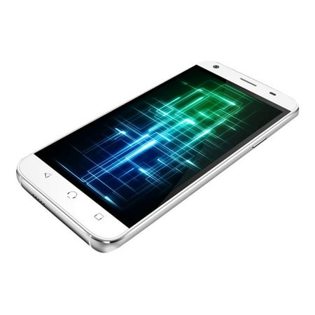Nuu Mobile X4 - 4G smartphone - dual-SIM - RAM 1 GB / Internal Memory 16 GB - microSD slot - LCD display - 5" - 1280 x 720 pixels - rear camera 13 MP - front camera 5 MP - white