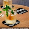 thumbnail image 3 of 3drose, Image of Huge Black White and Gray Modern Chevron Stripes, Set of 4 Coasters - Soft, 3 of 7