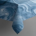 thumbnail image 4 of Blue White Marble Pattern Rectangle Tablecloth 60"x120",Waterproof Polyester Rectangle Table Cloth, Wipeable Spillproof Polyester Tablecloth for Dining, Camping, Indoor and Outdoor, 4 of 6