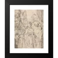 thumbnail image 2 of Jean-Antoine Watteau 19x24 Black Modern Framed Museum Art Print Titled - The Clothes Are Italian (1715-16), 2 of 5