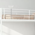 thumbnail image 6 of Jopath Twin over Twin Bunk Bed,Metal Bed Frame with Ladder and High Guardrail,Noise Free,White, 6 of 8