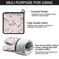 thumbnail image 7 of Pioneer Flower Kitchen Oven Mitt and Pot Holder Sets 4 Pcs for Baking, Cooking and Grilling, Heat Resistant Up To 392 °F, 7 of 7