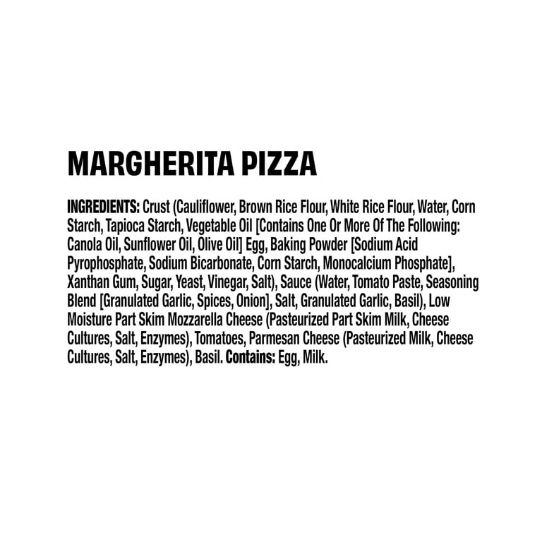 Caulipower Cauliflower Thin Crust Margherita Pizza, Frozen, 10.9 oz