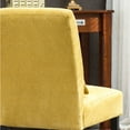 thumbnail image 2 of Roundhill Pisano Fabric Armless Contemporary Accent Chair with Kidney Pillow, Multiple Colors Available, 2 of 7