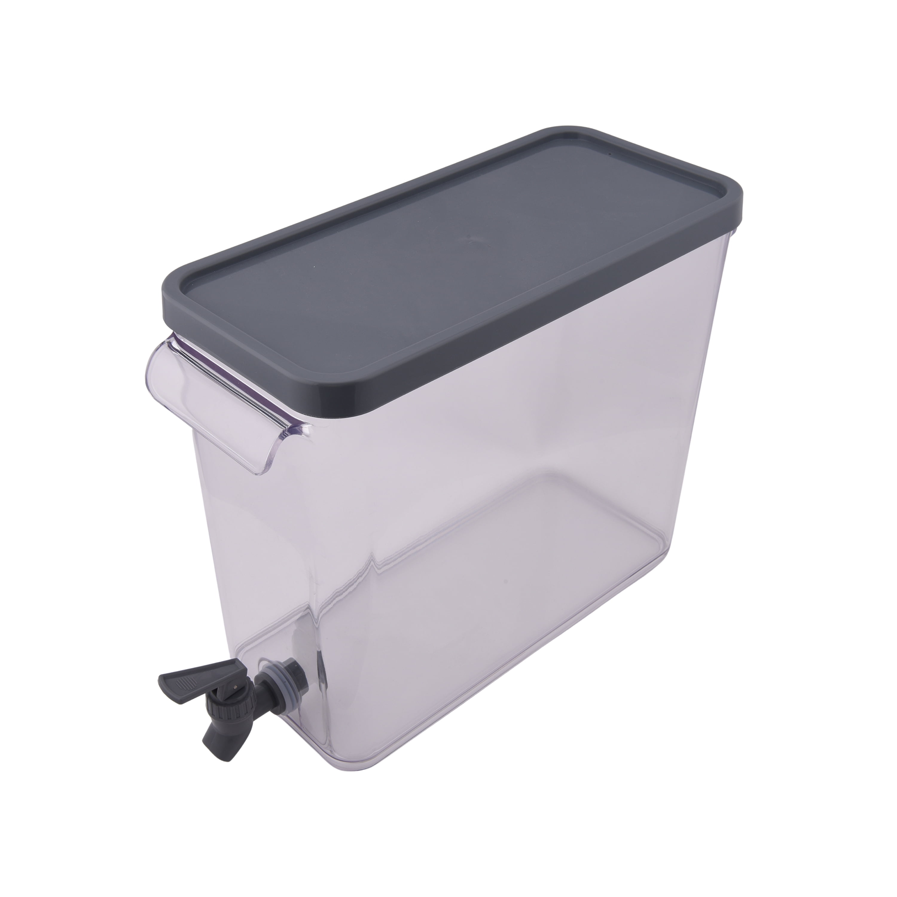 Mainstays 2-Gallon Acrylic Slim Fridge Dispenser, Gray