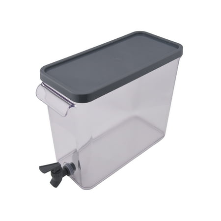 Mainstays 2-Gallon Acrylic Slim Fridge Dispenser, Gray