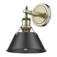 thumbnail image 7 of Yep by Golden Lighting Orwell 1-light Vanity in Aged Brass and Pine Green shade, 7 of 7