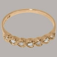 thumbnail image 6 of LBG British Made 10k Rose Gold Natural Diamond & Opal Womens Eternity Ring - 33 size options - Size 9.25, 6 of 9