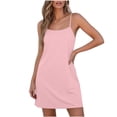 thumbnail image 3 of SROBPTY Womens Nightgowns Solid Sleeveless Crew Neck Sleepshirts, 3 of 5