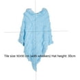 thumbnail image 3 of IDALL Shawl Wraps for Women Scarf for Women Women Solid Poncho With Tassels Knitted Shawl Scarf Fringed Wrap Sweater Pullover Cape Gifts For Women Pashmina Wraps Ponchos for Women Navy One Size, 3 of 9