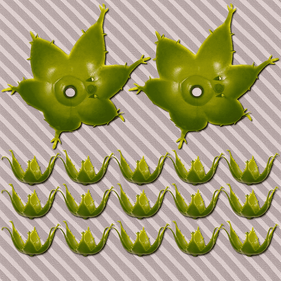 LOLIPPYY 100Pcs Artificial Rose Calyxes Green Plastic Sepals for DIY Flower Stem Connection
