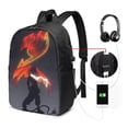 thumbnail image 2 of Fairy Tail 17 Inch Travel Backpack Casual Laptop Backpack With Usb Charging Port Daypack Bookbags, 2 of 8