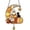 C, variant on HHJZPR Ghost Acrylic Hanging Bell Ornament, 7.87×7.87in Stained Glass Style Reading Ghost Moon Pumpkin Window Hanging Decor with Metal Bell, Halloween Spooky Indoor Porch Wall Ornament