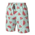 thumbnail image 2 of Yiaed Watermelon Print Men's Swim Trunks with Lining Quick Dry Sports Shorts Beach Shorts Boardshorts-Large, 2 of 5