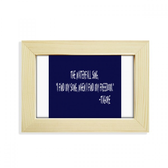Qoutes Healing frases cascada libertad Song Escritorio de madera Arte Pintura 5x7 pulgadas marco de foto foto