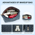 thumbnail image 4 of YOOLIFE Teen Girl Gifts - Birthday Gifts for Women Her Female Personalized Initial Checkered Makeup Bag Make Up Bag for Girls Teen Girl Gifts Trendy Stuff Cool Preppy Stuff Unique Teacher Gifts Ideas, 4 of 9