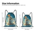thumbnail image 3 of Bingfone Cute Angel Winged Rabbit Drawstrings Backpacks Bags for Men Women Gym Drawstrings Bag-Small, 3 of 8