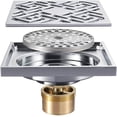 thumbnail image 1 of Floor Drain with Removable Cover Pure Copper Shower Drain for Kitchen Bathroom Toilet, 1 of 5