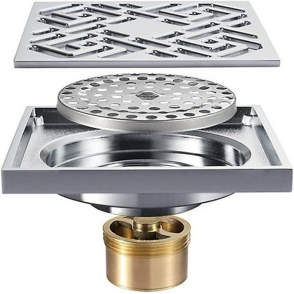 Floor Drain with Removable Cover Pure Copper Shower Drain for Kitchen Bathroom Toilet