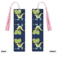 thumbnail image 2 of Kdxio Dino Playing Roller Skate Print Metal Tassel Bookmarks,Perfect Gift for Art Lovers and Bookworms Metal Bookmarks for Women, 2 of 8