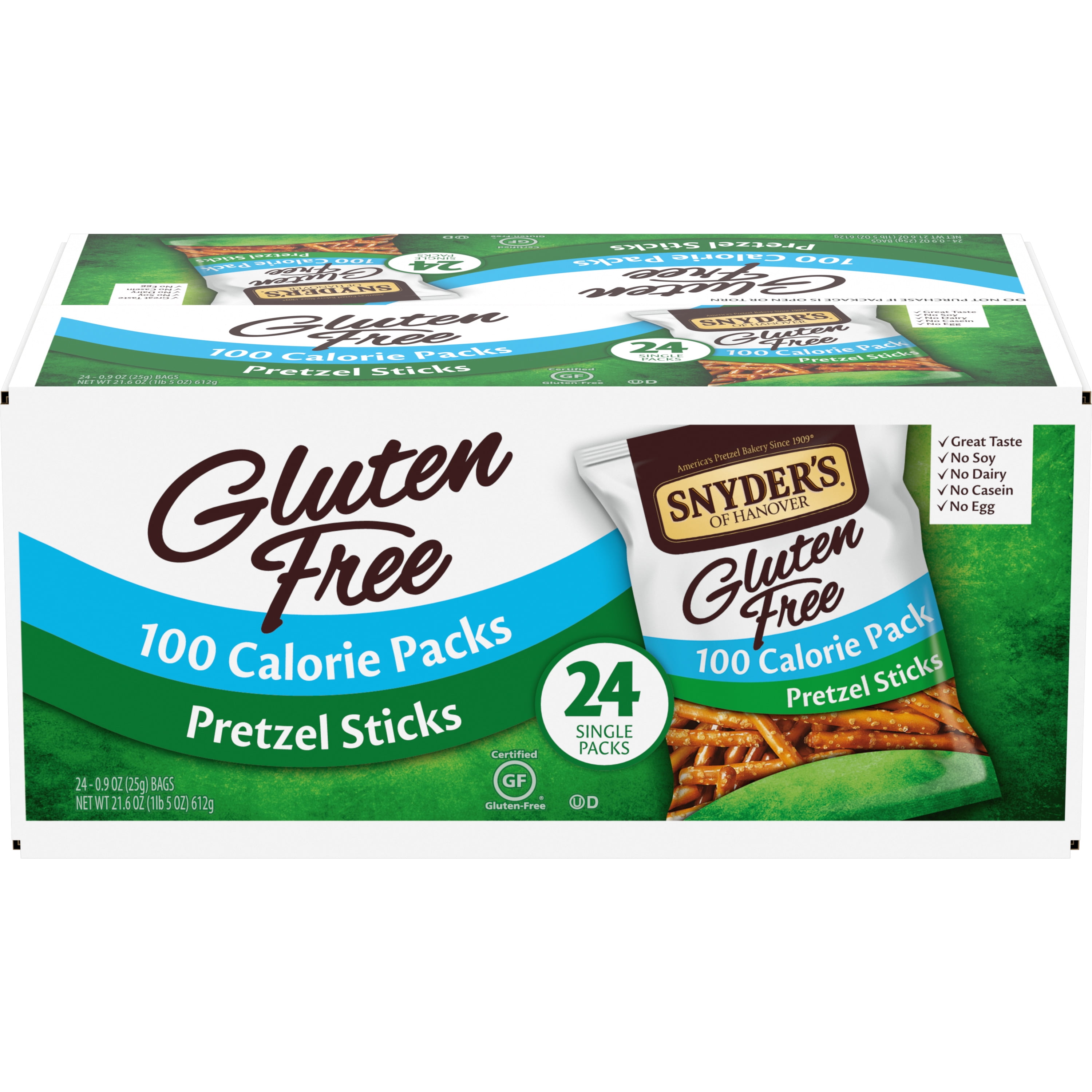 Snyder's of Hanover Gluten Free Pretzel Sticks, 100 Calorie Individual