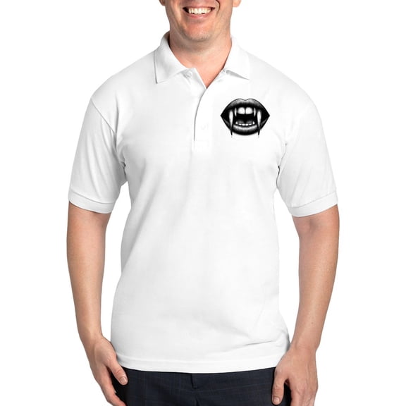 CafePress - Vampire Bite Golf Shirt - Golf Shirt, Pique Knit Golf Polo