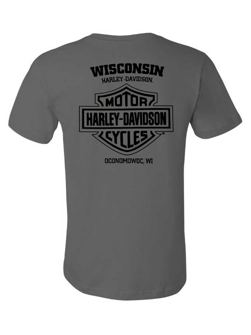 Harley-Davidson Men's Wave Short Sleeve Chest Pocket Cotton Tee ...