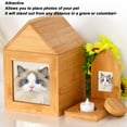 thumbnail image 4 of Urne Photo pour Animaux, Forme de Maison Structure Robuste Boîte Commémorative pour Cendres de Chat Chien, 4 of 7