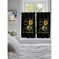 thumbnail image 3 of Sunflower Bathroom Window Curtain, Vintage Botanical Light Filtering Coffee Kitchen Curtains, Bedroom Living Room Curtains 2 Panel 84"x45", 3 of 6