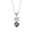 thumbnail image 2 of Delight Jewelry Silvertone Large Pirate - Mascot Silver tone Bow Heart Necklace, 2 of 4
