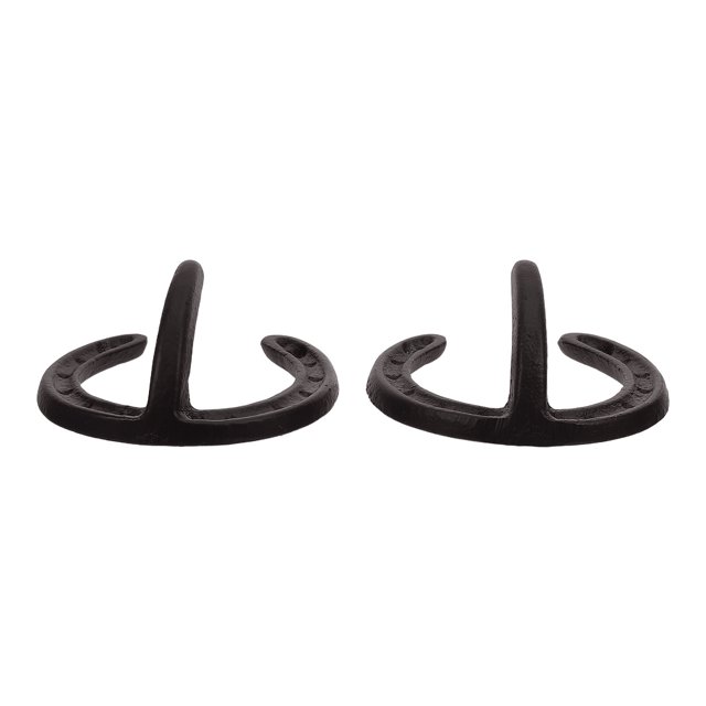 YSNOOWE 2Ud Gancho Pared Hierro Fundido Negro Resistente Para Cocina Y Recibidor