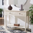 thumbnail image 2 of SAFAVIEH Josie 2-Drawer Console Table Distressed White, 2 of 7