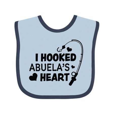

Inktastic I Hooked Abuela s Heart with Fishing Rod Gift Baby Boy or Baby Girl Bib