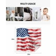 thumbnail image 5 of Cloth Napkins Independence Day USA Flag Bless Text Washable Soft Kitchen Dinner Napkin Set of 8,Watercolor Star and Stripe Reusable Cocktail Napkins for Wedding Holiday Party Event,20x20In, 5 of 7