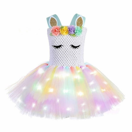 

GERsome Baby Girls Dress Rainbow Pageant Princess Party Dress