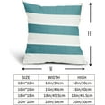thumbnail image 6 of Teal Throw Pillow Covers 18x18 Inch Pack of 2 Turquoise and Beige Stripe Pillow Covers Farmhouse Outdoor Pillowcase Cotton Linen Square Cushion Cover for Bedroom Sofa Couch Home Decor, 6 of 6