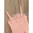 thumbnail image 6 of Franhais Toddler Baby Girls Sleeveless Jumpsuit Solid Color Casual Spaghetti Strap Princess Pleated Mesh Romper Dress, 6 of 9