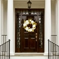 thumbnail image 6 of Outfmvch Room Decor Artificial & Flowers Spring Leaf Wreath Artificial Home Decoration Wreath Front Door Flowers, 6 of 9