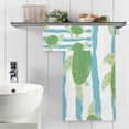 thumbnail image 4 of Coolnut Cute Sea Turtle Bath Towels with 1 Washcloth, 27"x54" + 12"x12"100% Cotton Bathroom Towels Set, Ultra Absorbent and Super Soft Bath Towel for Hotel, Home, 4 of 6